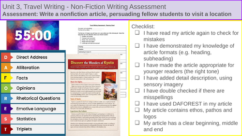 KS3 A Travel Writing Unit | Teaching Resources