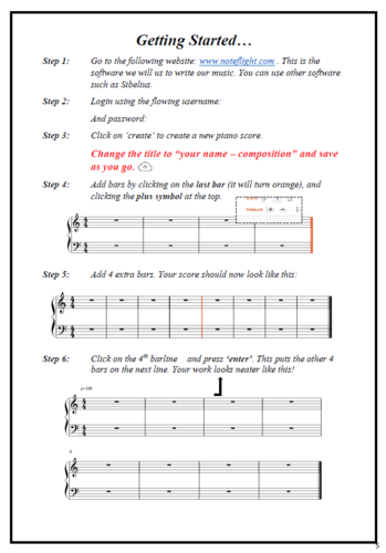 GCSE Music Composition Step-by-Step Workbook | Teaching Resources