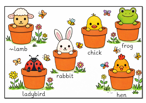 Pots of Spring Animals - Fun for EYFS | Teaching Resources