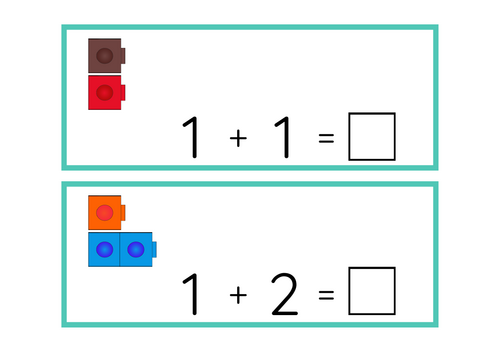 Multilink Addition Cards to 20, EYFS Reception KS1 Maths, Addition with ...