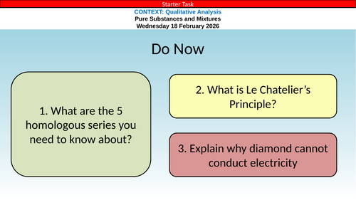 AQA GCSE Chemistry Qualitative Analysis