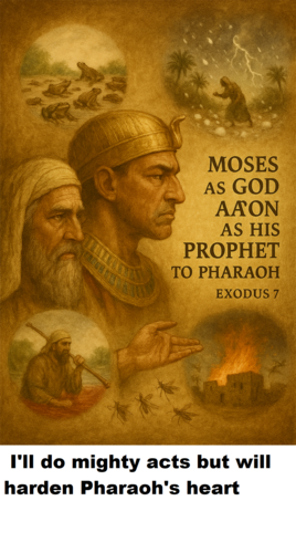 0064 BIBLE VISUAL REGISTER EXODUS 7 GOD TELLS MOSES HOW IT WILL GO WITH ...