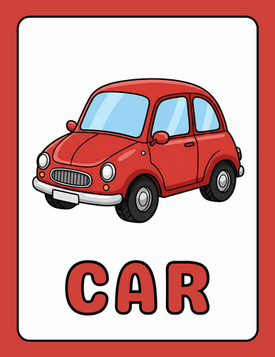 20 Full Page Transportation Flashcards & Posters | A4 No Prep Vehicle ...