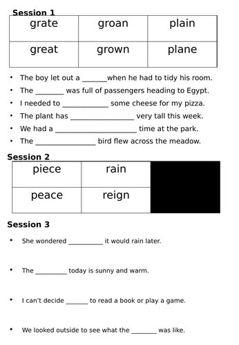 Year 3 Spelling - Spring 2 - Homophones and Near Homophones (3 ...