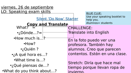 Speaking Revision lessons AQA Spanish GCSE 2026 | Teaching Resources