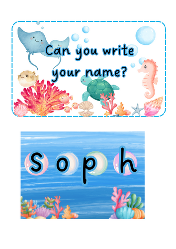 Under the Sea - Name Writing