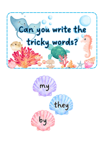 Under the Sea - Tricky Word Shells
