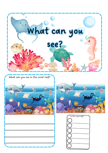 Under the Sea - Coral Reef Writing