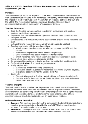 Cold War End (1979–91): Importance Question Exam Skills – Interactive ...