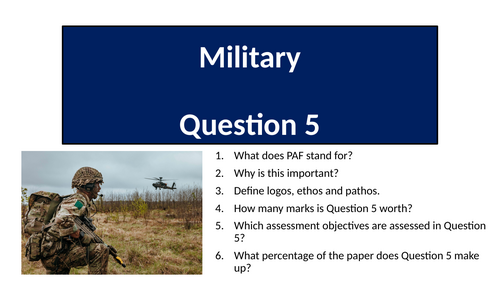AQA English Language Paper 2 Question 5 - Military