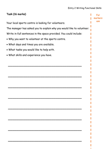 Entry Level 2 English Functional Skills Writing Practice Pack – 20 Exam ...