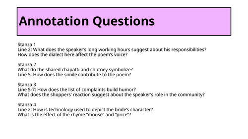 Annotations for Singh Song! by Daljit Nagra