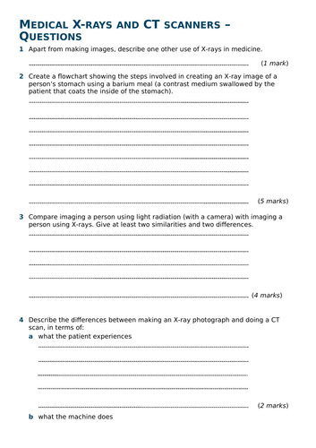 AQA GCSE Physics: X-Rays & Gamma Rays in Medicine | Imaging & Therapy ...