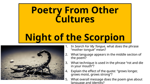 Night of the Scorpion by Nissim Ezekiel