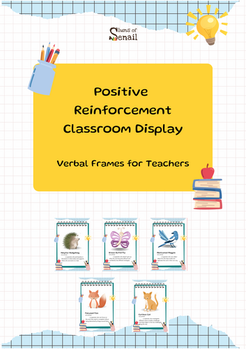 Positive Reinforcement Classroom Display Verbal Phrases for teachers ...