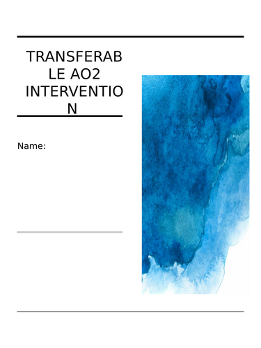 GCSE English Language & Literature AO2 Intervention Booklet (Set 2 ...