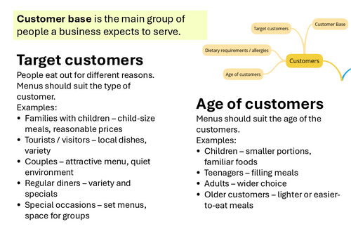 GCSE Food & Hospitality Menu Planning Lesson | WJEC & OCR NEA2 ...