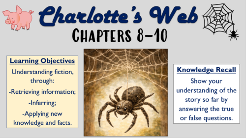 Charlotte's Web - Chapters 8-10 - Spider Factfiles!
