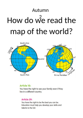 How to read the map of the world - 6 lessons | Teaching Resources