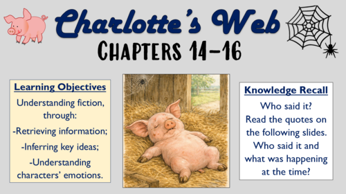 Charlotte's Web - Chapters 14-16 - Wilbur Feels Faint!