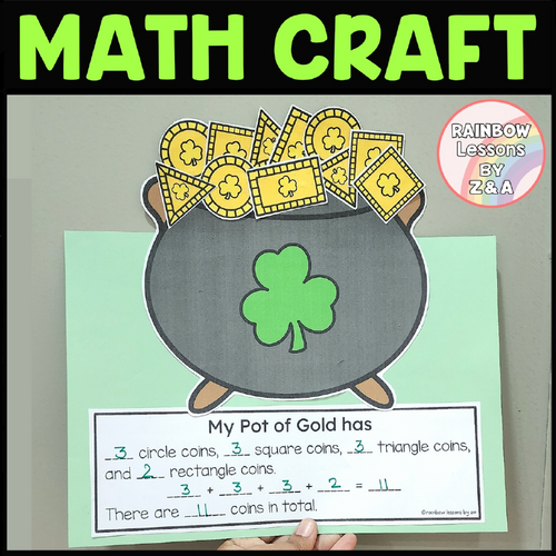 St Patricks Day Math Craft Kindergarten | Math Centers Activity | Pot ...