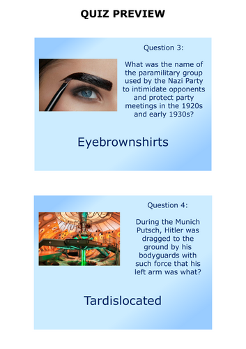 Hitler’s Rise to Power – Answer Smash Quiz | GCSE Germany Revision ...