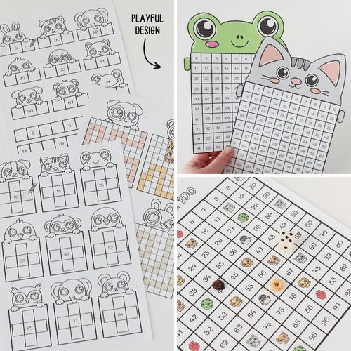 Hundreds Charts - Worksheets, Games & Pixel Pictures (Animals ...