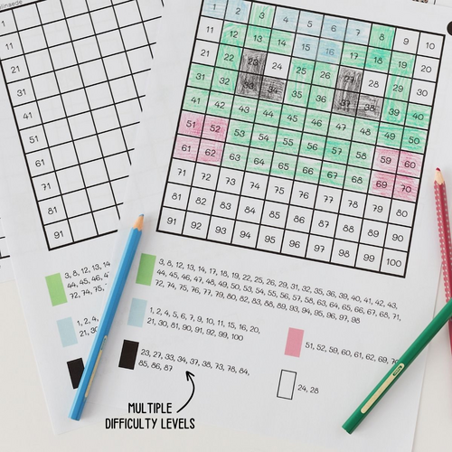 Hundreds Charts - Worksheets, Games & Pixel Pictures (Animals ...