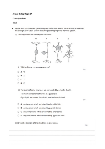 A level Biology Edexcel (A): Topic 8 Questions & Answers | Teaching ...