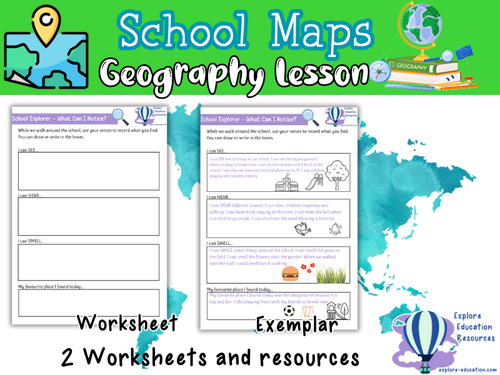 School Sensory Fieldwork and Mapping Session - KS1 Geography Lesson for ...