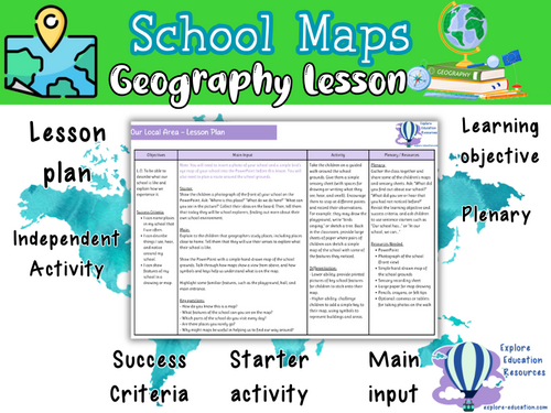 School Sensory Fieldwork and Mapping Session - KS1 Geography Lesson for ...