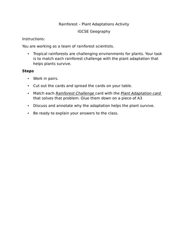 IGCSE Geography - Tropical Rainforest Structure, Soils & Adaptations ...