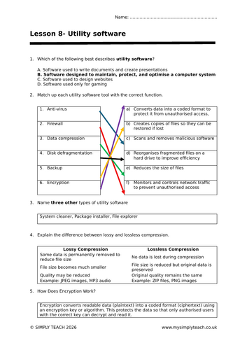 WJEC Voc IT - L8: Utility software
