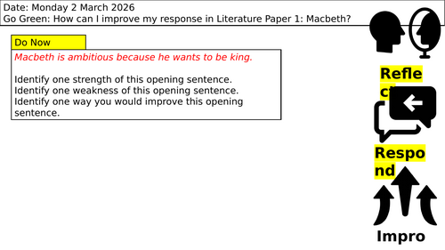 GCSE English Literature - Topic Sentence