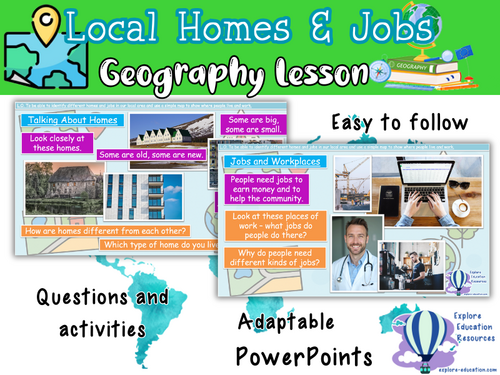 Local Homes and Jobs KS1 Geography Lesson - Our Local Area | Teaching ...