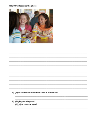 GCSE SPANISH PHOTO TASK SPEAKING PRACTICE BOOKLET | Teaching Resources
