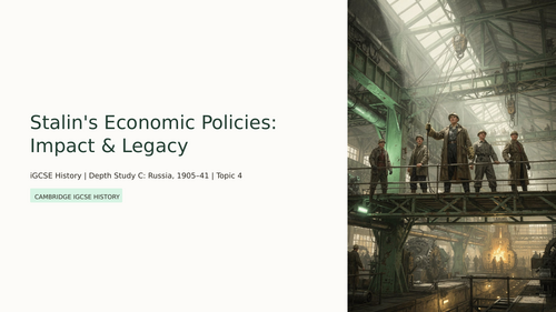 Cambridge iGCSE History - 4. What was the impact of Stalin’s economic ...