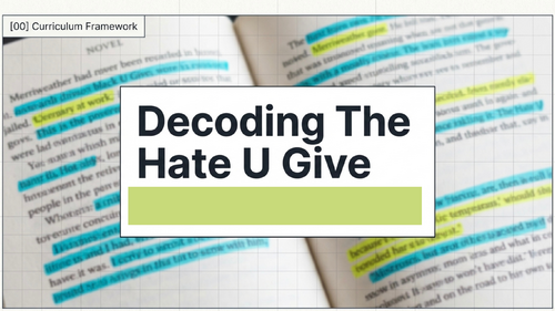 The Hate U Give Teaching Unit | Year 10 | Complete Scheme of Work ...