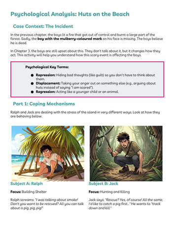 Lord of the Flies - Chapter 3 | Teaching Resources