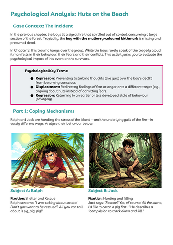 Lord of the Flies - Chapter 3 | Teaching Resources