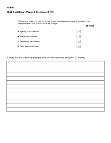 GCSE AQA Education Mid-Point Assessment (20 Marks) with Model Answers ...