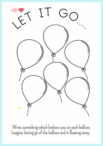 Let it go - calmness mindfulness anger management worksheet PDF ...