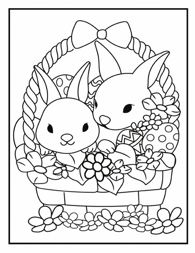Easter Coloring Pages for Children – Bunnies and Eggs to Color ...