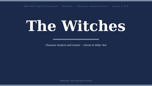 Macbeth: Complete Character Analysis Series — AQA GCSE English ...