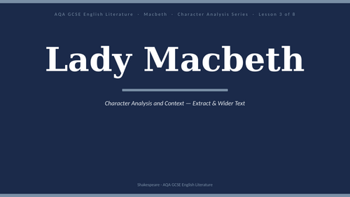 Macbeth: Complete Character Analysis Series — AQA GCSE English ...