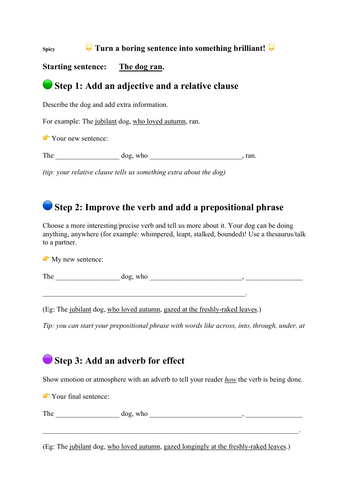 From Boring to Brilliant Sentences: A Three Step Editing Lesson for Key ...