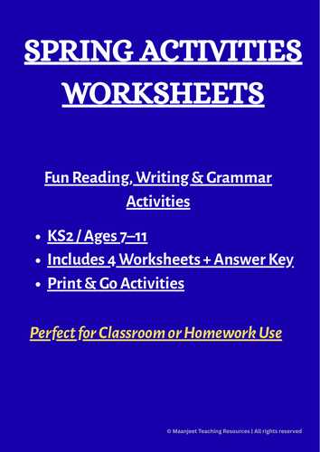 Spring Activities Worksheets KS2 | Reading Comprehension, Writing ...