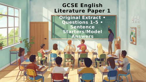 GCSE English Literature Paper 1 Original Extract • Questions 1-5 ...
