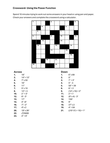 KS3 Maths Activities 3- Number puzzles-Calculator use (2 puzzles)