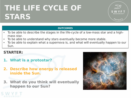 NEW WJEC (2026) GCSE Science - The life cycle of stars | Teaching Resources